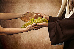 Passing Out Physical Bread